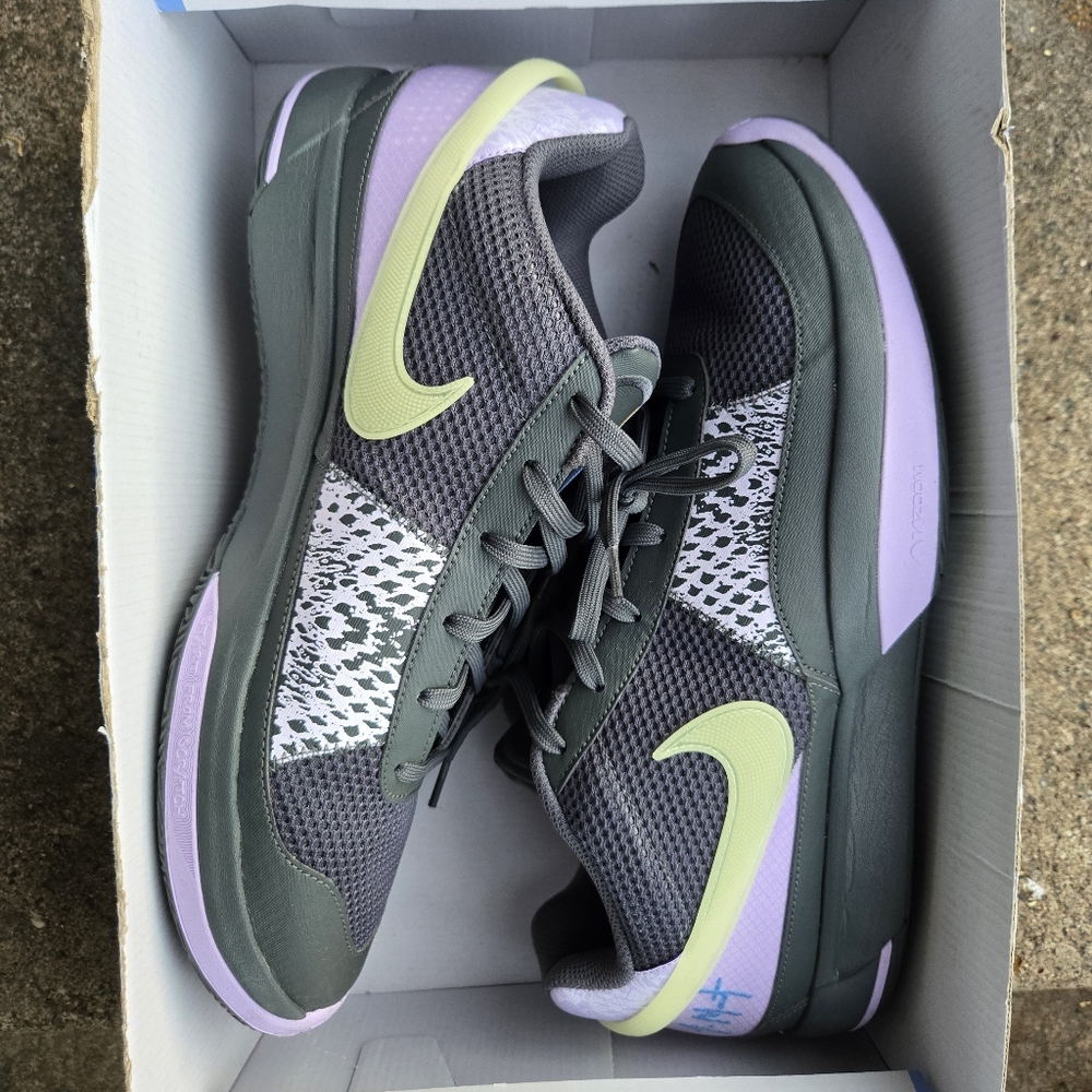 Men's Nike Ja 1, Size 14, "Iron Gray/Multi-color"